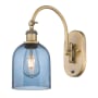 Innovations Lighting Bella 13" Tall Wall Sconce Brushed Brass / Princess Blue
