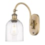 Innovations Lighting Bella 13" Tall Wall Sconce Brushed Brass / Clear