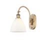 Innovations Lighting Bristol 13" Tall Wall Sconce Brushed Brass / Matte White