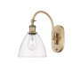 Innovations Lighting Bristol 13" Tall Wall Sconce Brushed Brass / Clear
