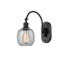 Innovations Lighting Belfast 13" Tall Wall Sconce with Shade Matte Black / Seedy
