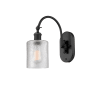 Innovations Lighting Cobbleskill 13" Tall Wall Sconce Matte Black / Clear