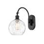 Innovations Lighting Athens 14" Tall Wall Sconce with Shade Matte Black / Clear Water Glass