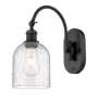 Innovations Lighting Bella 13" Tall Wall Sconce Matte Black / Seedy