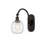 Innovations Lighting Belfast 13" Tall Wall Sconce with Shade Oil Rubbed Bronze / Deco Swirl