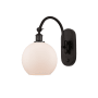 Innovations Lighting Athens 14" Tall Wall Sconce with Shade Oil Rubbed Bronze / Matte White