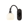 Innovations Lighting White Venetian 12" Tall Wall Sconce Oil Rubbed Bronze / White Venetian