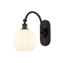 Innovations Lighting White Venetian 14" Tall Wall Sconce Oil Rubbed Bronze / White Venetian