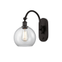 Innovations Lighting Athens 14" Tall Wall Sconce with Shade Oil Rubbed Bronze / Clear