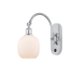 Innovations Lighting Belfast 13" Tall Wall Sconce with Shade Polished Chrome / Matte White