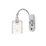 Innovations Lighting Cobbleskill 13" Tall Wall Sconce Polished Chrome / Deco Swirl