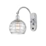 Innovations Lighting Athens 14" Tall Wall Sconce with Shade Polished Chrome / Clear Deco Swirl