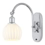 Innovations Lighting White Venetian 12" Tall Wall Sconce Polished Chrome / White Venetian