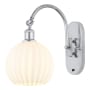Innovations Lighting White Venetian 14" Tall Wall Sconce Polished Chrome / White Venetian