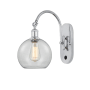 Innovations Lighting Athens 14" Tall Wall Sconce with Shade Polished Chrome / Clear