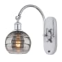 Innovations Lighting Rochester 11" Tall Wall Sconce Polished Chrome / Smoked