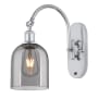 Innovations Lighting Bella 13" Tall Wall Sconce Polished Chrome / Light Smoke