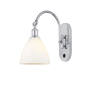 Innovations Lighting Bristol 13" Tall Wall Sconce Polished Chrome / Matte White