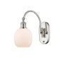 Innovations Lighting Belfast 13" Tall Wall Sconce with Shade Polished Nickel / Matte White