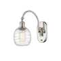 Innovations Lighting Belfast 13" Tall Wall Sconce with Shade Polished Nickel / Deco Swirl