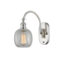 Innovations Lighting Belfast 13" Tall Wall Sconce with Shade Polished Nickel / Clear Crackle