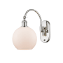 Innovations Lighting Athens 14" Tall Wall Sconce with Shade Polished Nickel / Matte White