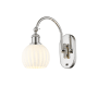 Innovations Lighting White Venetian 12" Tall Wall Sconce Polished Nickel / White Venetian