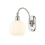 Innovations Lighting White Venetian 14" Tall Wall Sconce Polished Nickel / White Venetian