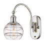 Innovations Lighting Rochester 11" Tall Wall Sconce Polished Nickel / Clear