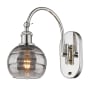 Innovations Lighting Rochester 11" Tall Wall Sconce Polished Nickel / Smoked