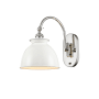 Innovations Lighting Adirondack 13" Tall Wall Sconce Polished Nickel / Glossy White