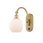 Innovations Lighting Belfast 13" Tall Wall Sconce with Shade Satin Gold / Matte White