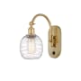 Innovations Lighting Belfast 13" Tall Wall Sconce with Shade Satin Gold / Deco Swirl