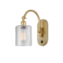 Innovations Lighting Cobbleskill 13" Tall Wall Sconce Satin Gold / Clear