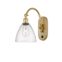 Innovations Lighting Bristol Glass 14" Tall Wall Sconce with Shade Satin Gold / Seedy