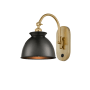 Innovations Lighting Adirondack 13" Tall Wall Sconce Satin Gold / Matte Black