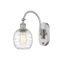 Innovations Lighting Belfast 13" Tall Wall Sconce with Shade Brushed Satin Nickel / Deco Swirl