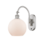 Innovations Lighting Athens 14" Tall Wall Sconce with Shade Brushed Satin Nickel / Matte White