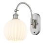 Innovations Lighting White Venetian 14" Tall Wall Sconce Brushed Satin Nickel / White Venetian
