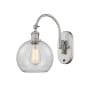 Innovations Lighting Athens 14" Tall Wall Sconce with Shade Brushed Satin Nickel / Clear