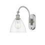 Innovations Lighting Bristol 13" Tall Wall Sconce Brushed Satin Nickel / Clear