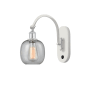 Innovations Lighting Belfast 13" Tall Wall Sconce with Shade White and Polished Chrome / Seedy
