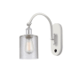 Innovations Lighting Cobbleskill 13" Tall Wall Sconce White and Polished Chrome / Clear