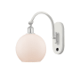 Innovations Lighting Athens 14" Tall Wall Sconce with Shade White and Polished Chrome / Matte White