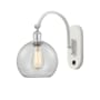 Innovations Lighting Athens 14" Tall Wall Sconce with Shade White and Polished Chrome / Clear