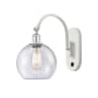Innovations Lighting Athens 14" Tall Wall Sconce with Shade White and Polished Chrome / Seedy