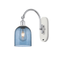 Innovations Lighting Bella 13" Tall Wall Sconce White Polished Chrome / Princess Blue