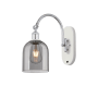 Innovations Lighting Bella 13" Tall Wall Sconce White Polished Chrome / Light Smoke