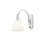 Innovations Lighting Bristol 13" Tall Wall Sconce White and Polished Chrome / Matte White
