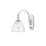 Innovations Lighting Bristol 13" Tall Wall Sconce White and Polished Chrome / Seedy